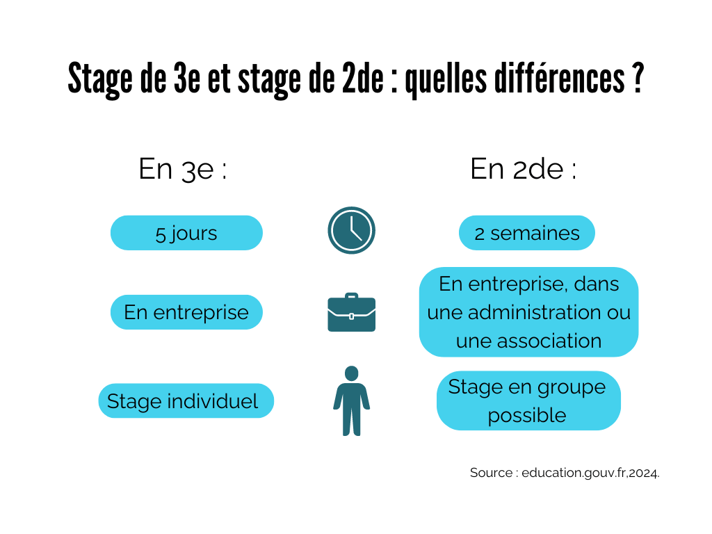 Stage de 3e et stage de 2de : quelles différences ?