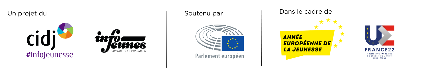 Logos Je dessine #MonEurope verte - CIDJ - Info Jeunes - Parlement Européen