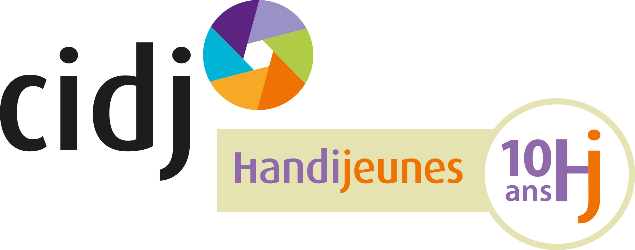Logo CIDJ Handijeunes 10 ans