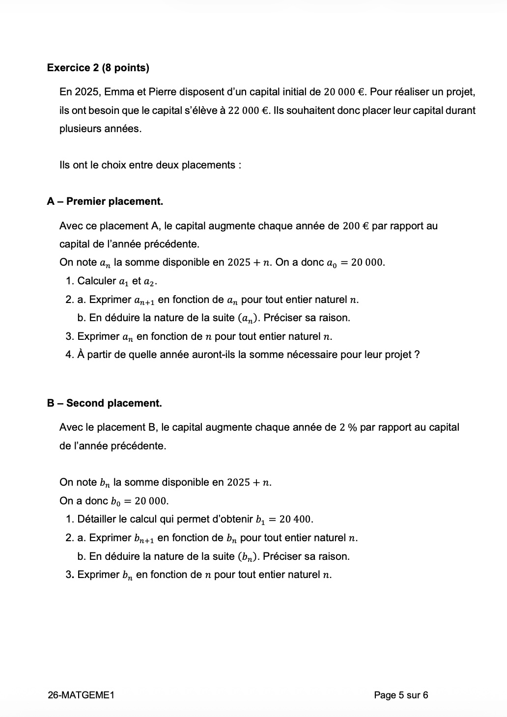 Epreuve de maths sans spécialité page 5