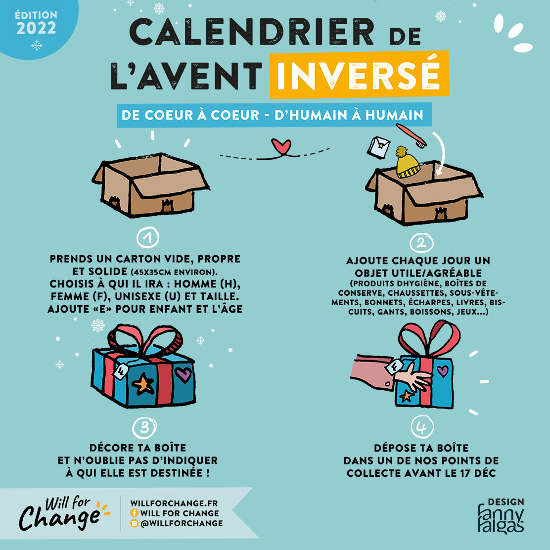 Calendrier inversé Will for change