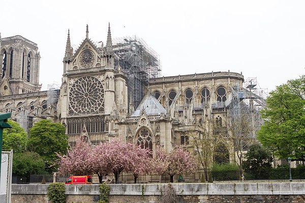 Notre Dame de Paris ayant perdu sa flèche après l'incendie