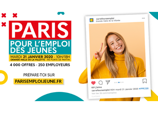 Visuel Paris pour l'emploi des jeunes