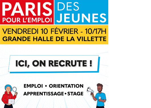 Brève agenda Paris pour l'emploi des jeunes février 2023