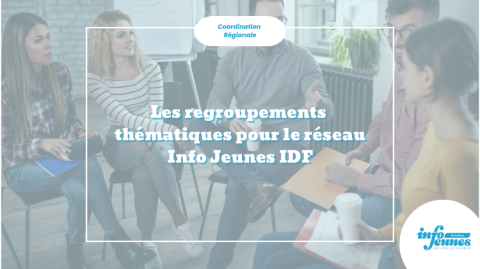 Les regroupements  thématiques pour le réseau Info Jeunes IDF