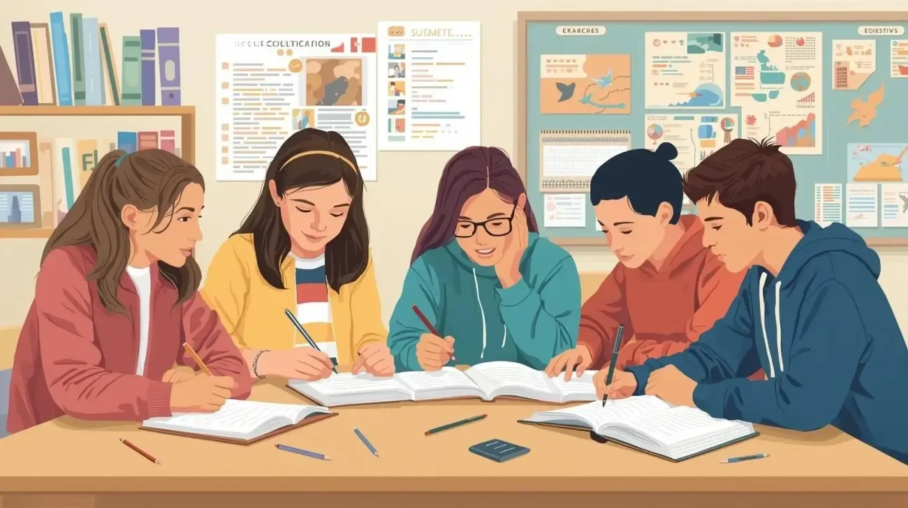 5 élèves de terminale en cours de spécialité LLCER