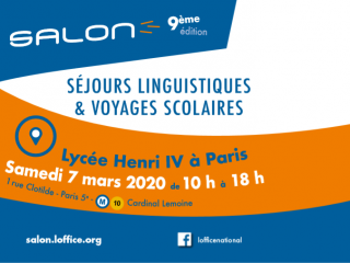 Participez au 9e Salon des séjours linguistiques et des voyages scolaires samedi 7 mars 2020 au lycée Henri IV de Paris