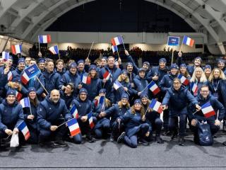 L'équipe de France lors de la cérémonie d'ouverture.