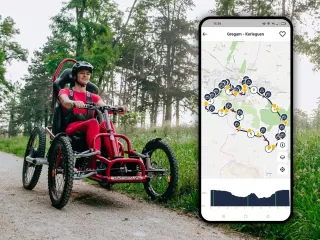 Copie écran d'une appli destinée à rendre les sports de nature plus accessible